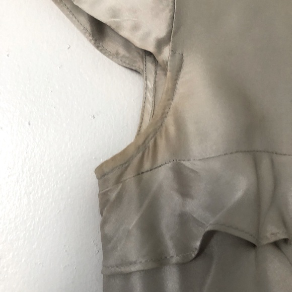 French Connection silver silk dress- size 4 - Picture 2 of 2